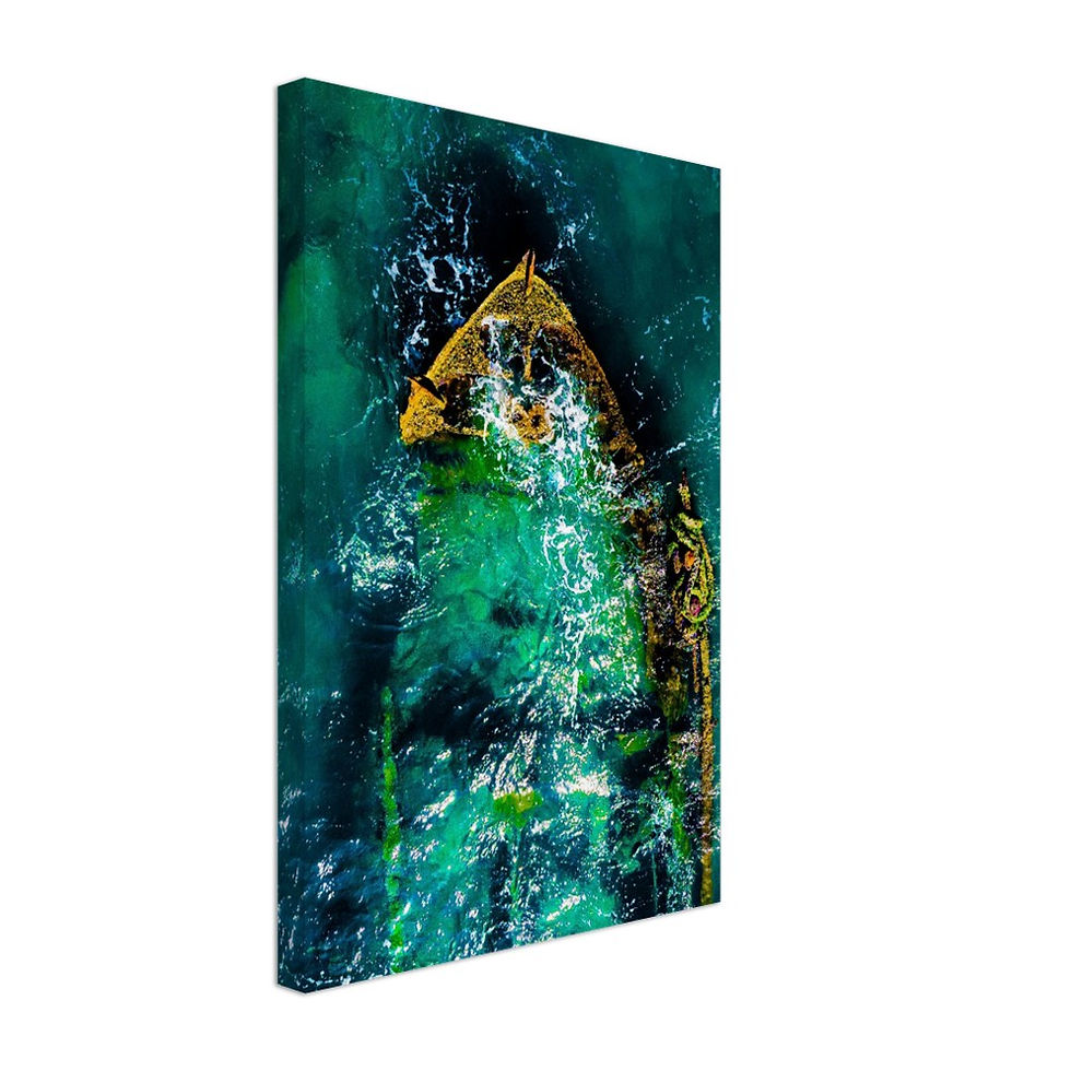 The Sa'ar Shipwreck (Canvas Print)