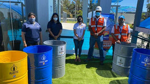 30 barriles entregó RECO, al RMP, para distribuirlos como recipientes de basura.