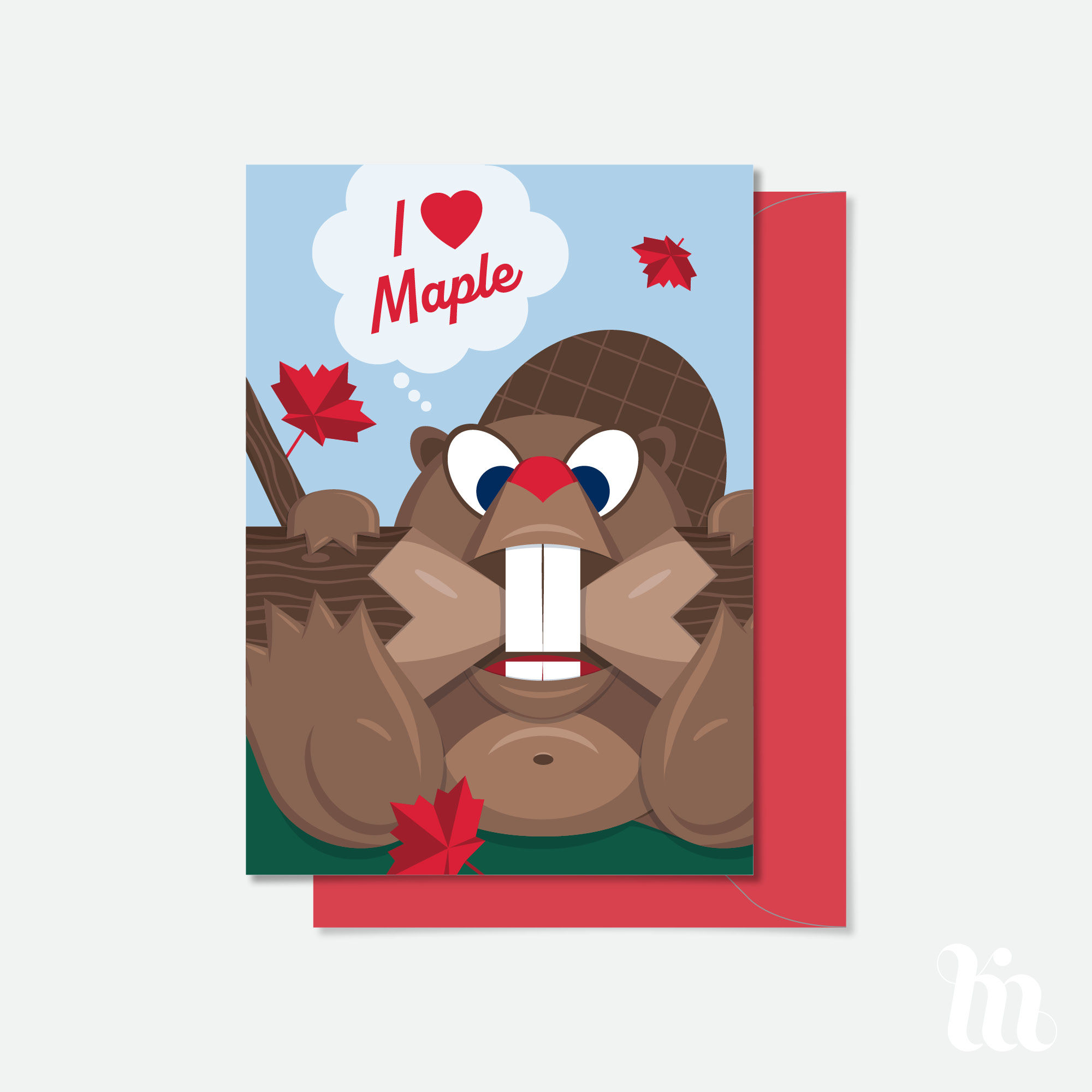 I Love Maple Greeting Card