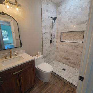 Custom Bathroom Renovation with Tile Shower & Modern Finishes