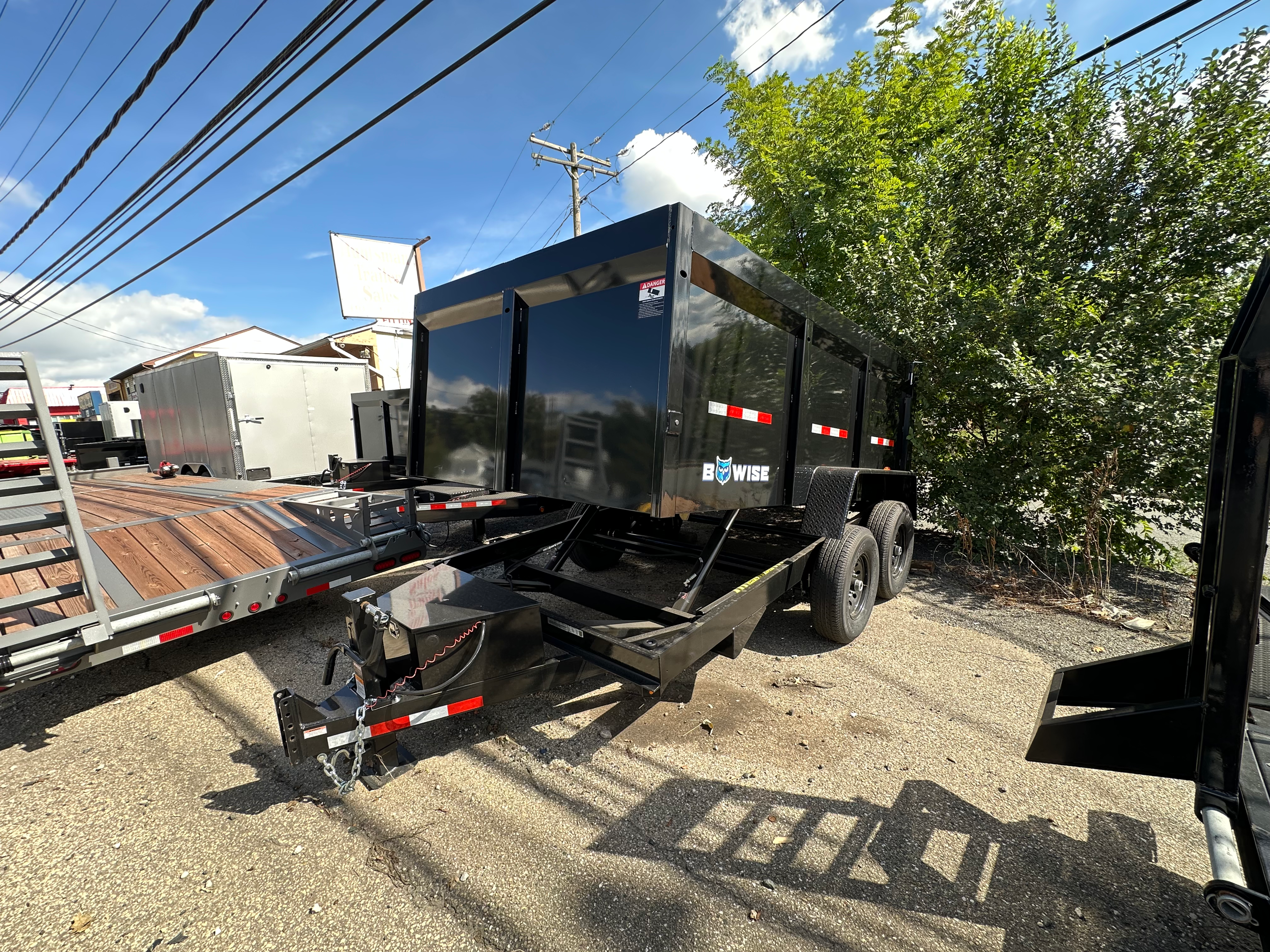 BWISE DT14 7x14 High Side Dump Trailer (14,000 GVWR)