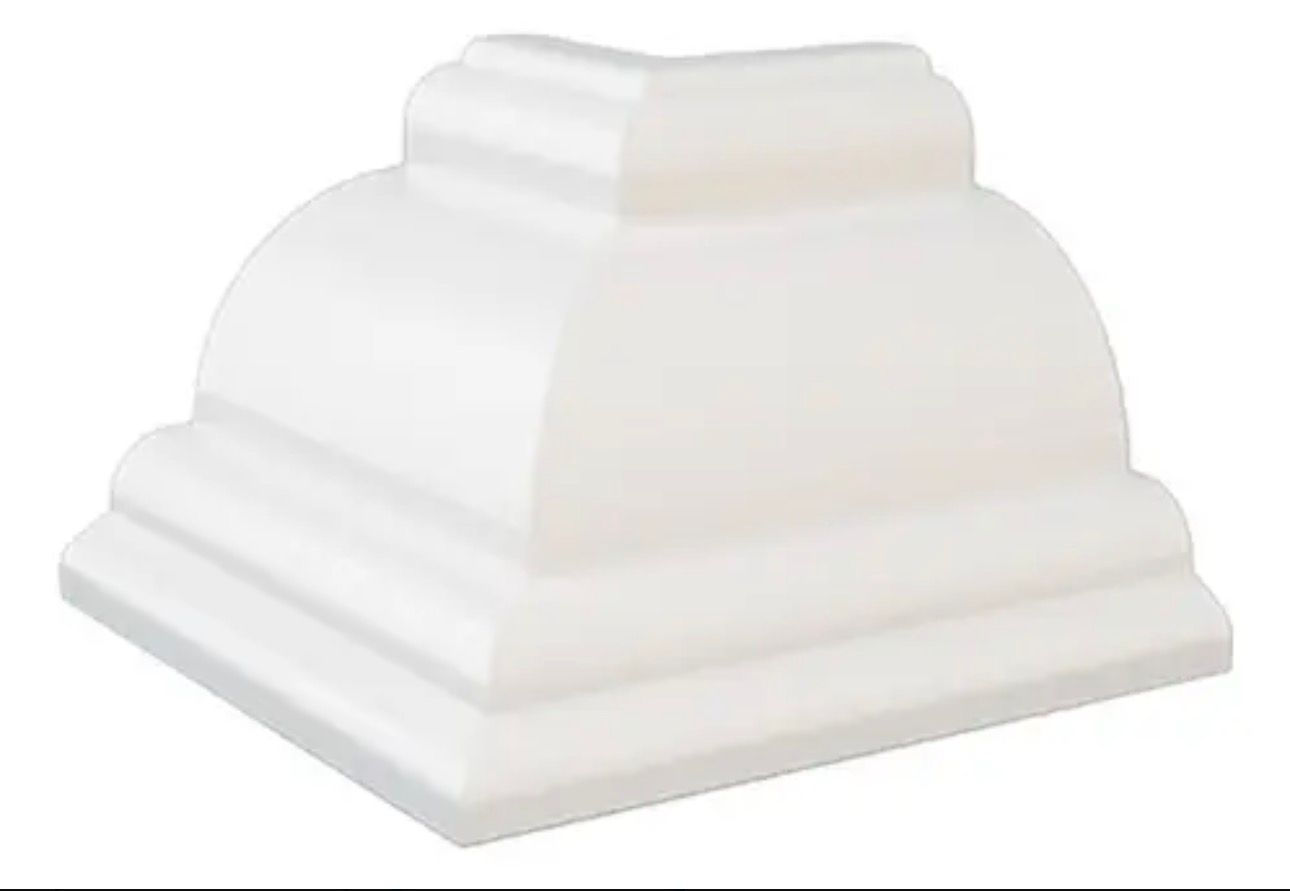 Canto Interno e Externo de Sanca PVC Branco Gelo , Neve 90°