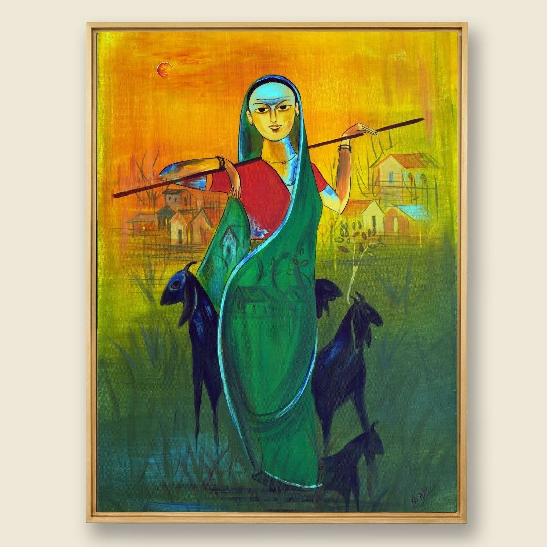 Gaon Ki Malkeen (Art Print)