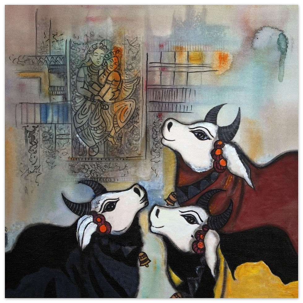 Thumbnail: Nandi’s Sacred Presence (Art Print)