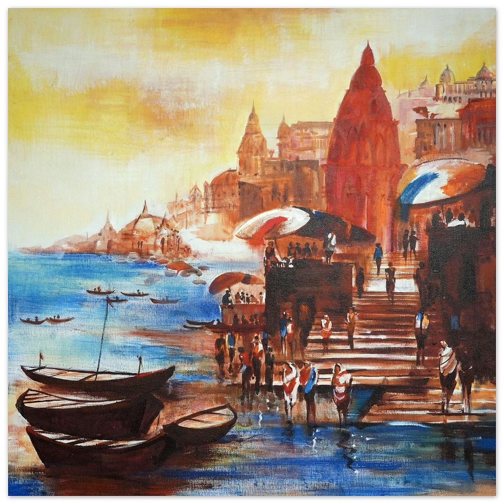 Thumbnail: Life by the Ghat (Art Print)