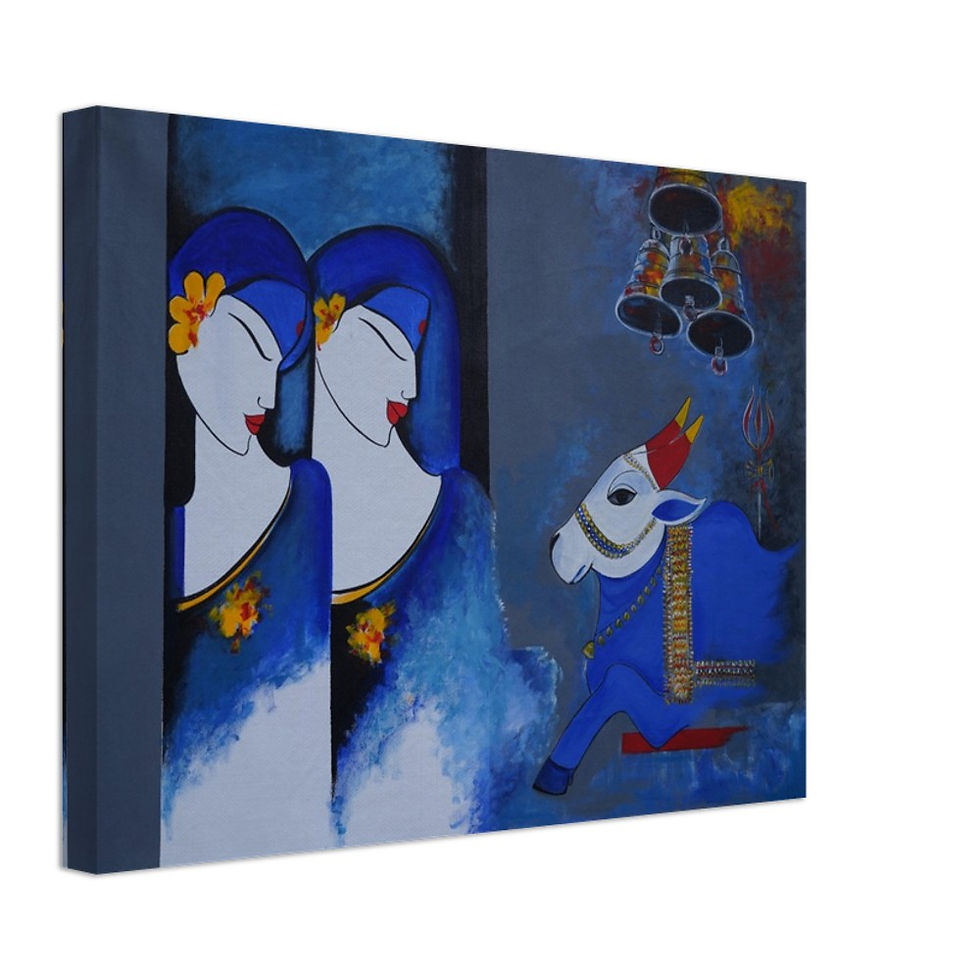 Thumbnail: Nandi- The Divine Guardian (Art Print)