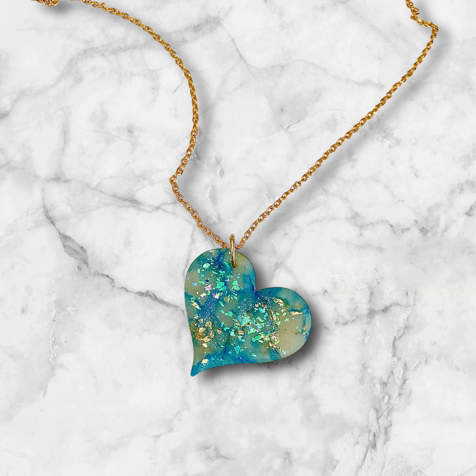 Heart necklace on a gold heart necklace chain to create a beautiful heart pendant.
