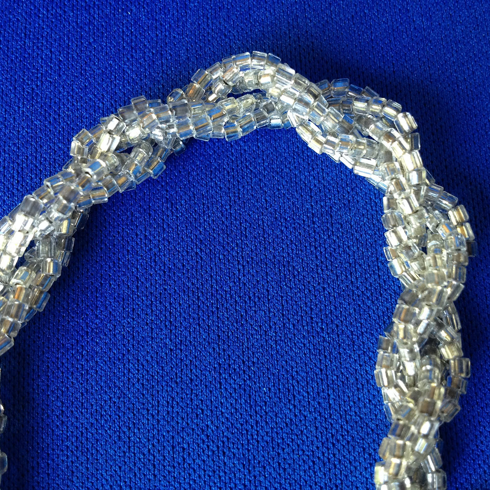 Thumbnail: TTO 0293 Glass Crystal Twisted necklace