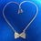 Thumbnail: TTO 0309 Diamante Bow Necklace