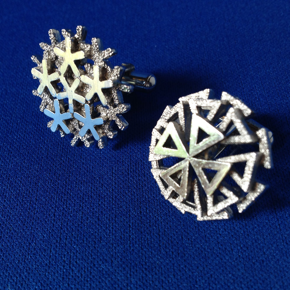 Thumbnail: TTO 0386 Heavy Metal Snowflake Cufflinks