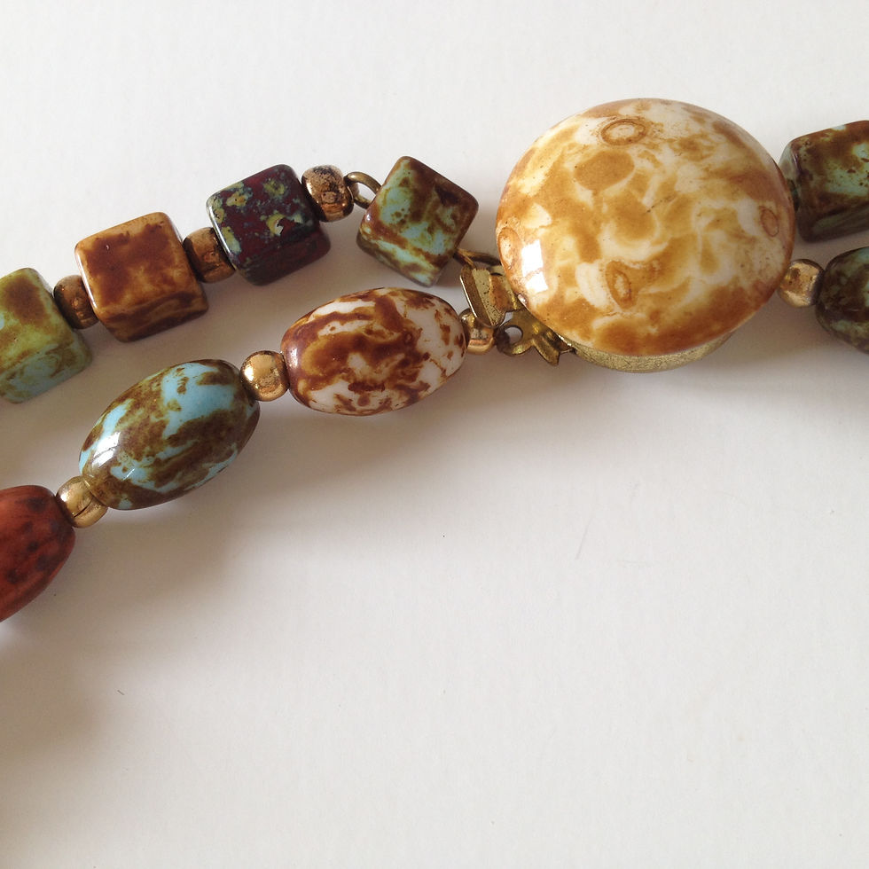 Thumbnail: TTO 245 Twin Strand Ceramic Necklace