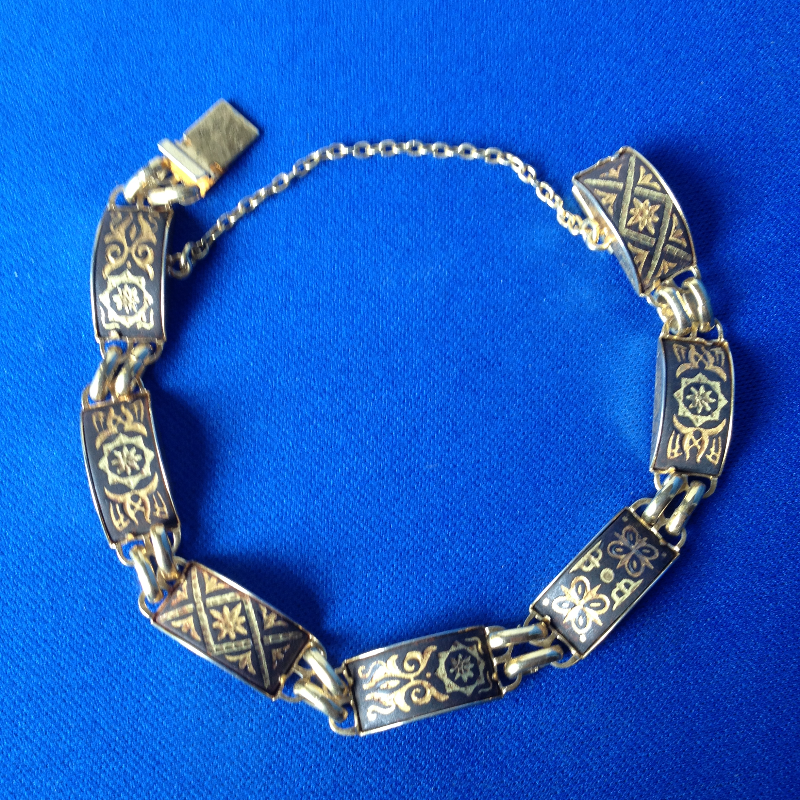 TTO 0408 Toledo Damascened Inlaid Bracelet