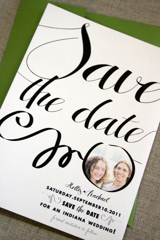 Calligraphy Save the Date