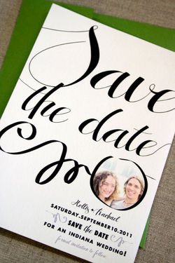 Calligraphy Save the Date