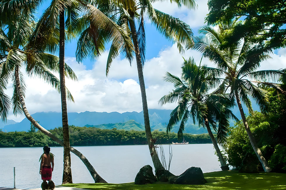 Ocean and Island view in Hawaii