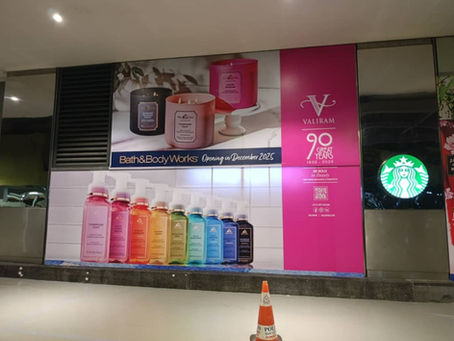 Glass Sticker, Bath & Body Works, Sunway Putra Mall