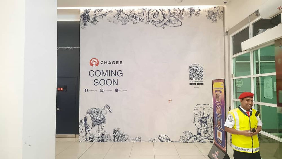 Hoarding and visual installation at Setapak Central for Chagee