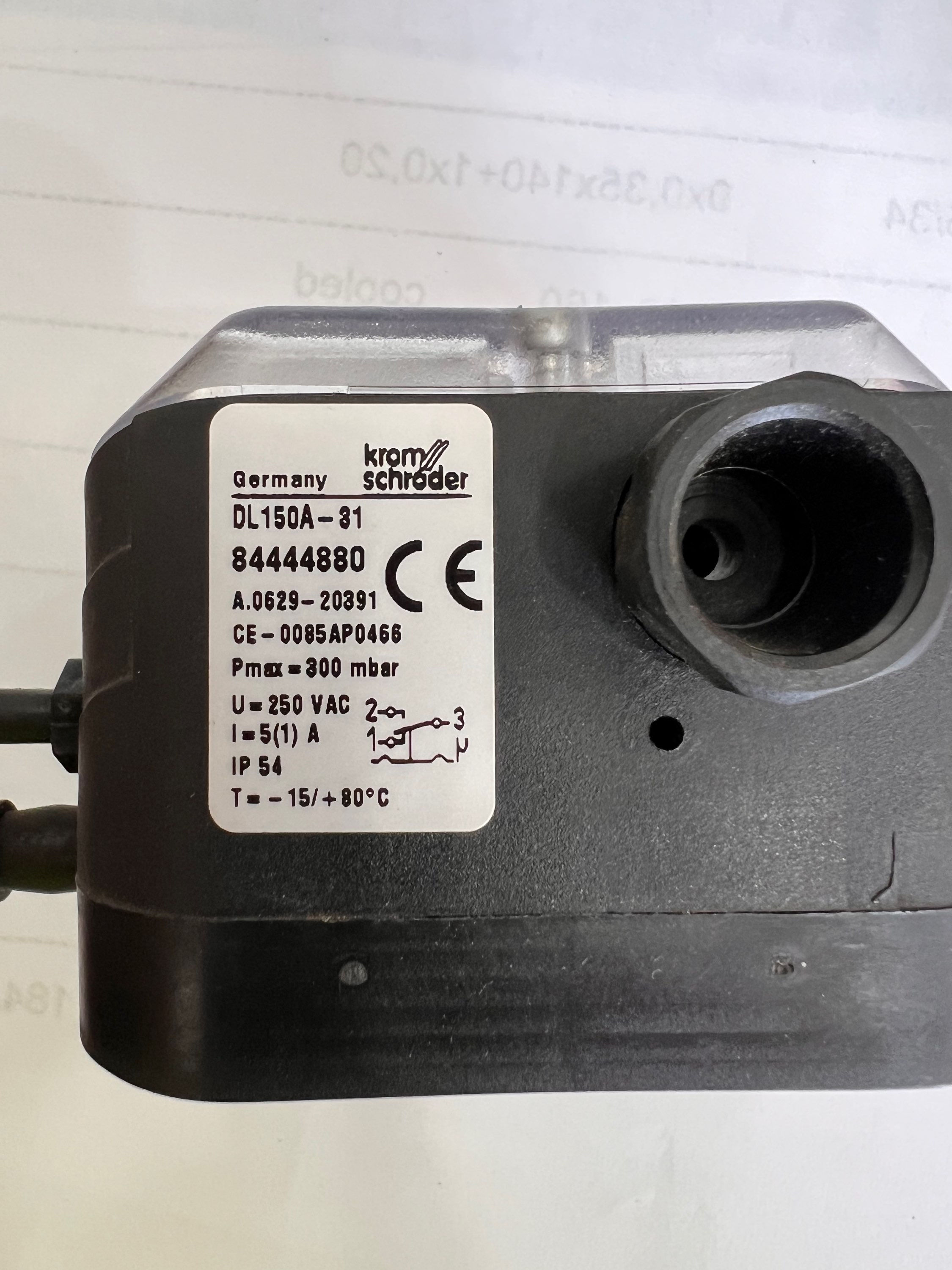 Air pressure switch /pressostat air DL150A-31