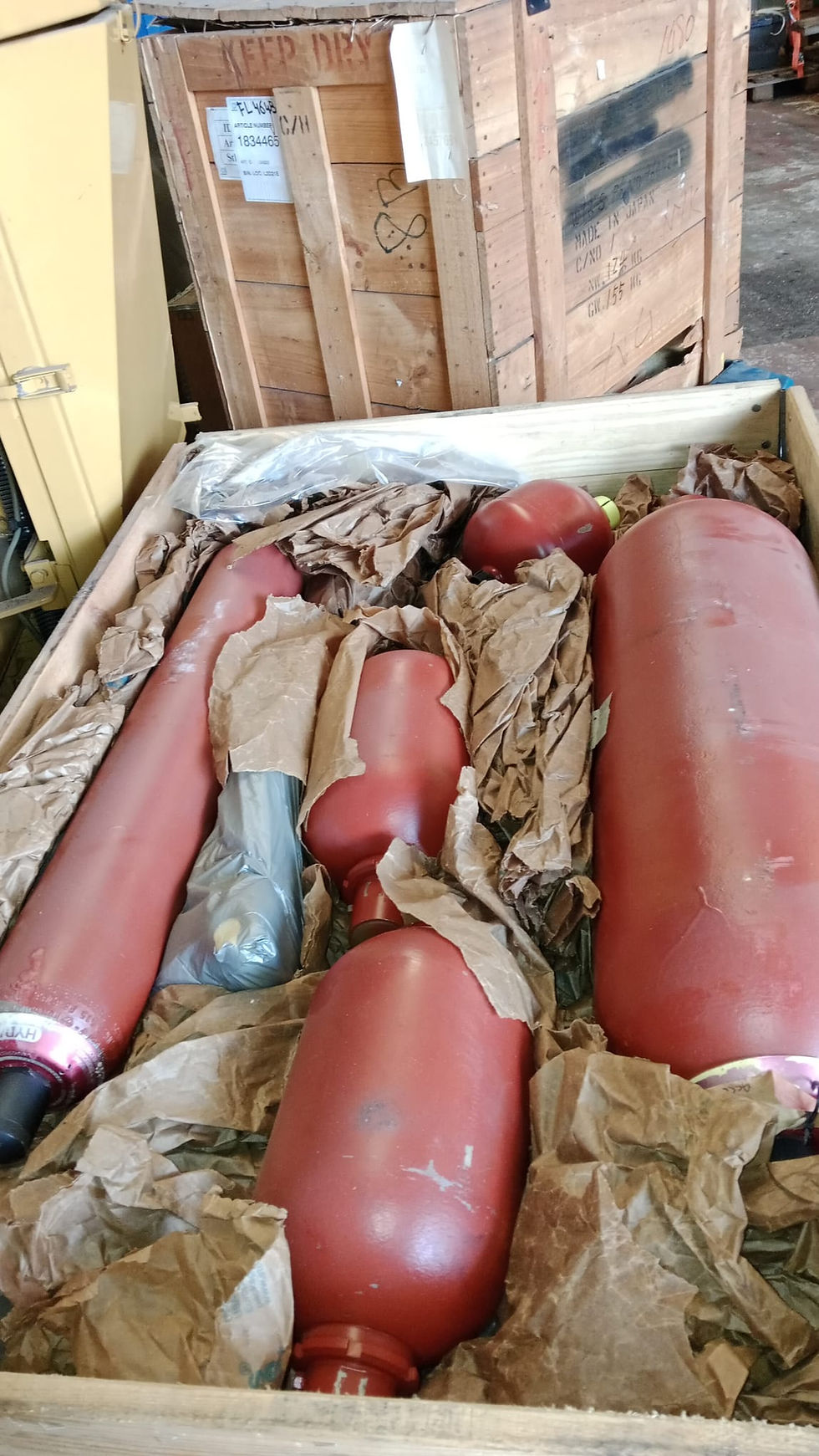 Thumbnail: SET OF PRESSURE ACCUMULATORS FOR GANTRY CRANE LIEBHERR