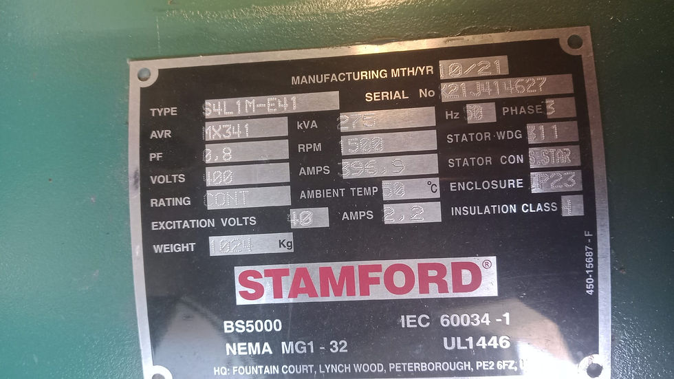 Miniature : NEW ALTERNATOR STAMFORD 275 KVA