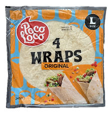 Burrito Tortilla Wrap - Poco Loco - 245 g (4 wraps taille L)