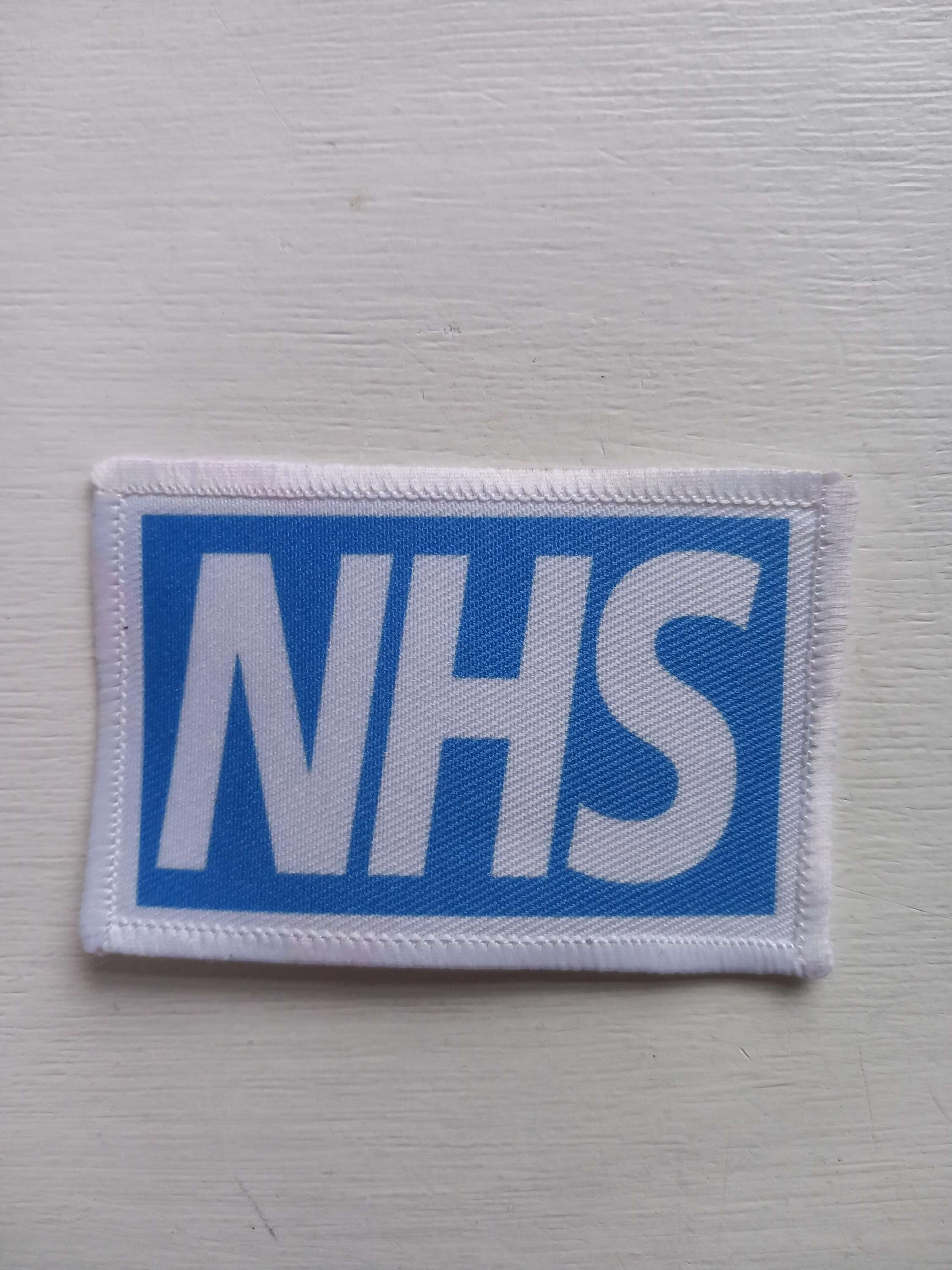 3 Inch NHS Dye Sublimation printed patch with embroidery edge.