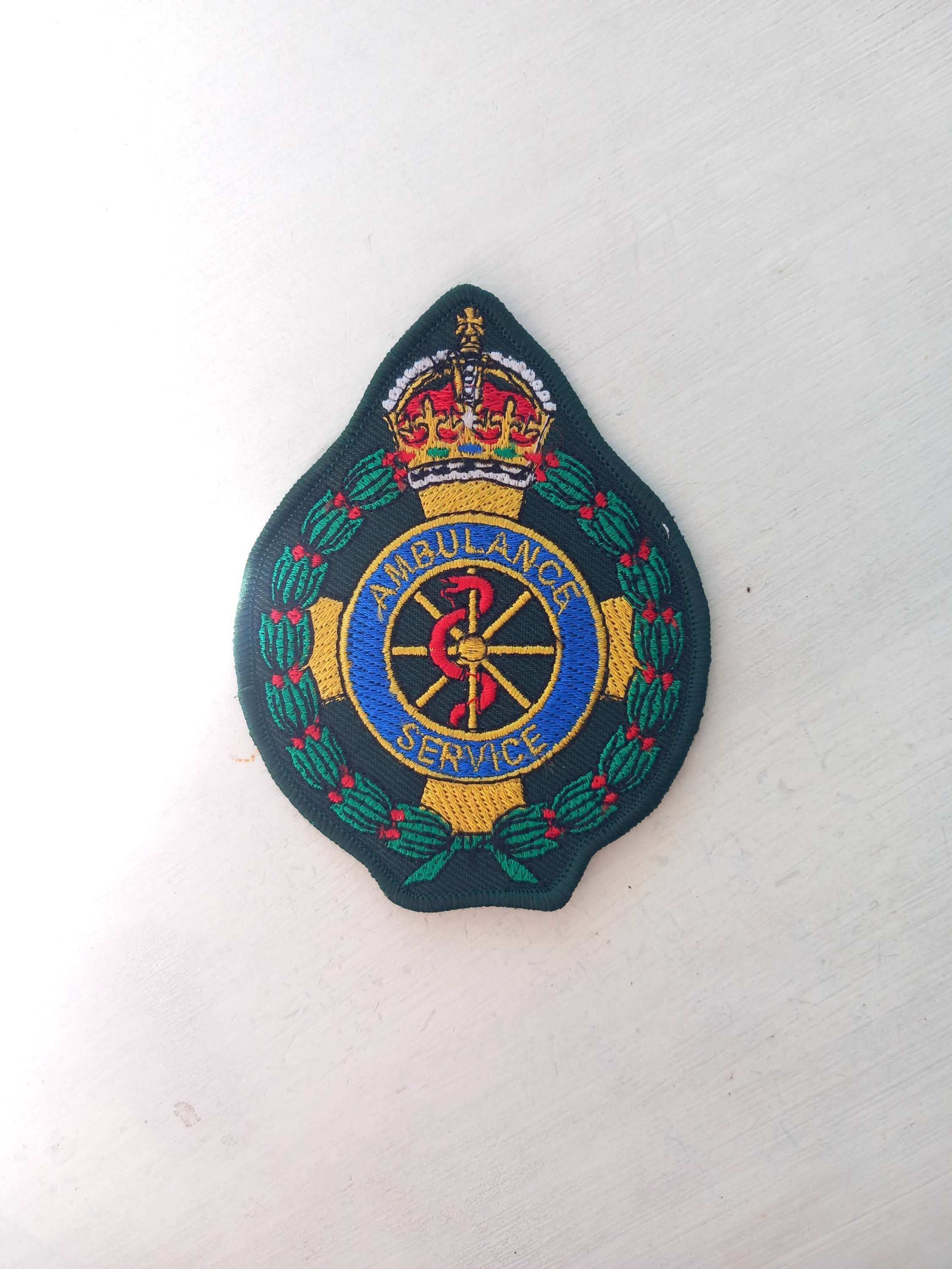  UK Ambulance Service Embroidered Vel Hook  Patch