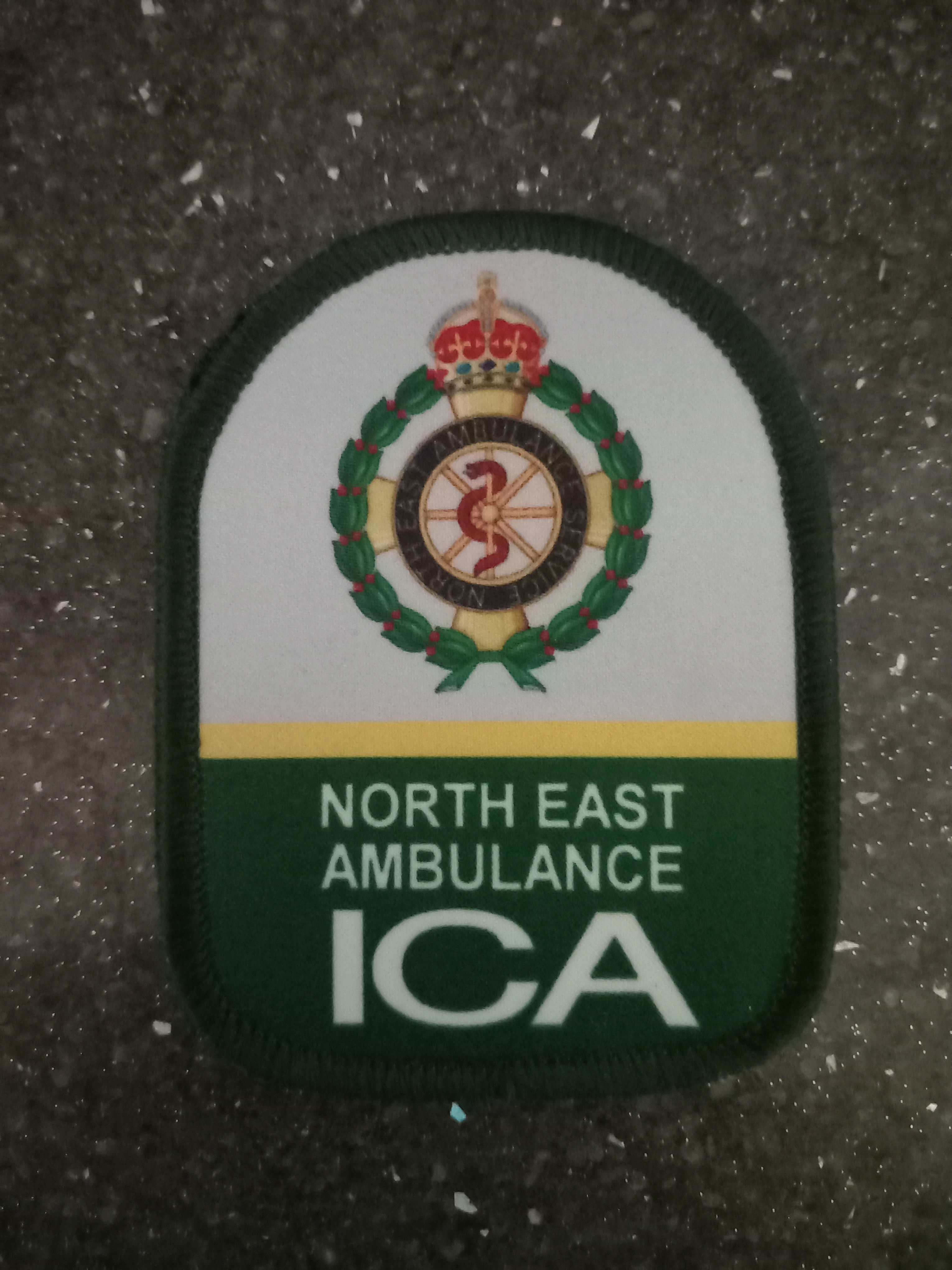  North East Ambulance Service ICA Tombstone Patch Badge