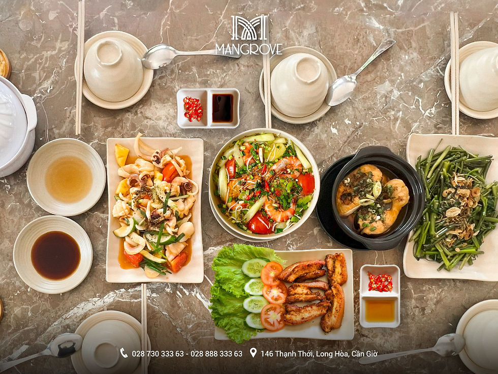 Mỗi combo cơm nhà tại Mangrove Hotel đều được tặng kèm tráng miệng mát lạnh
