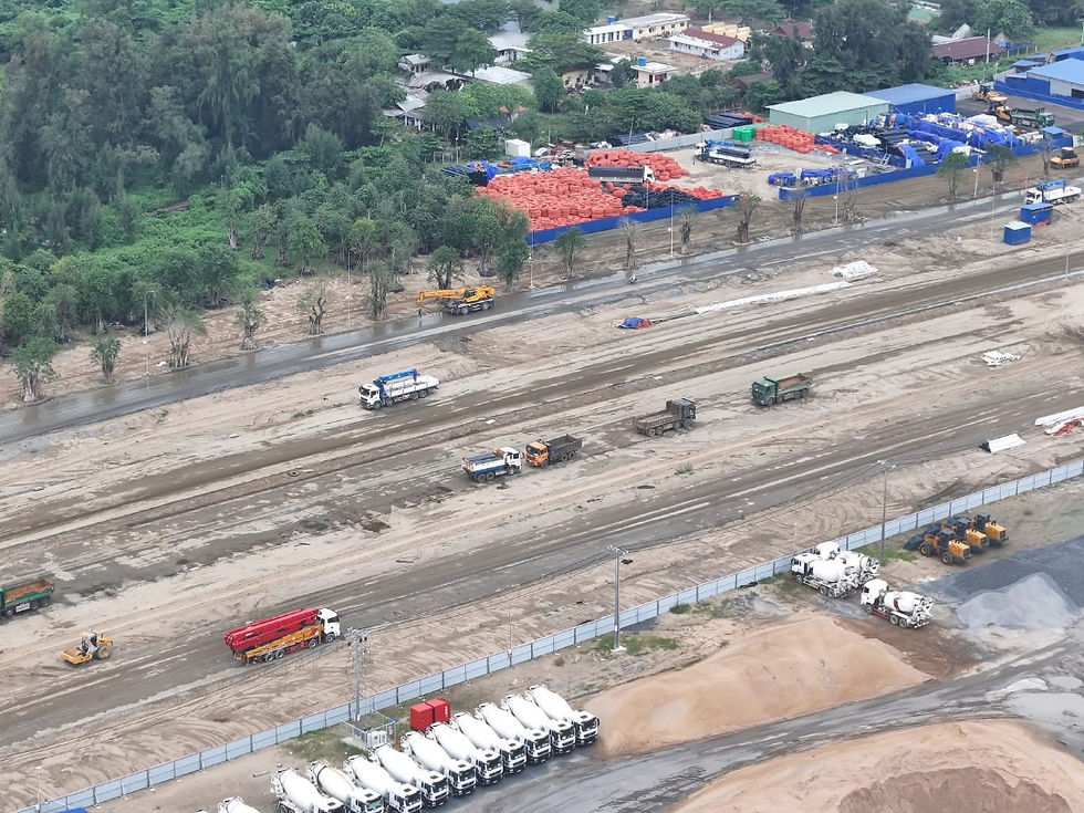 Công nghệ phun cát và nén chặt nhiều lớp giúp Vingroup tạo nền móng vững chắc cho dự án lấn biển