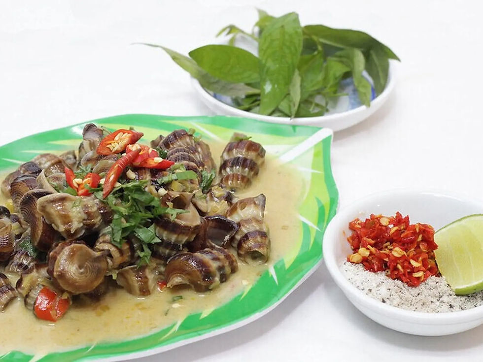 Ốc len xào dừa béo ngậy, thơm lừng. Ảnh: Sưu tầm