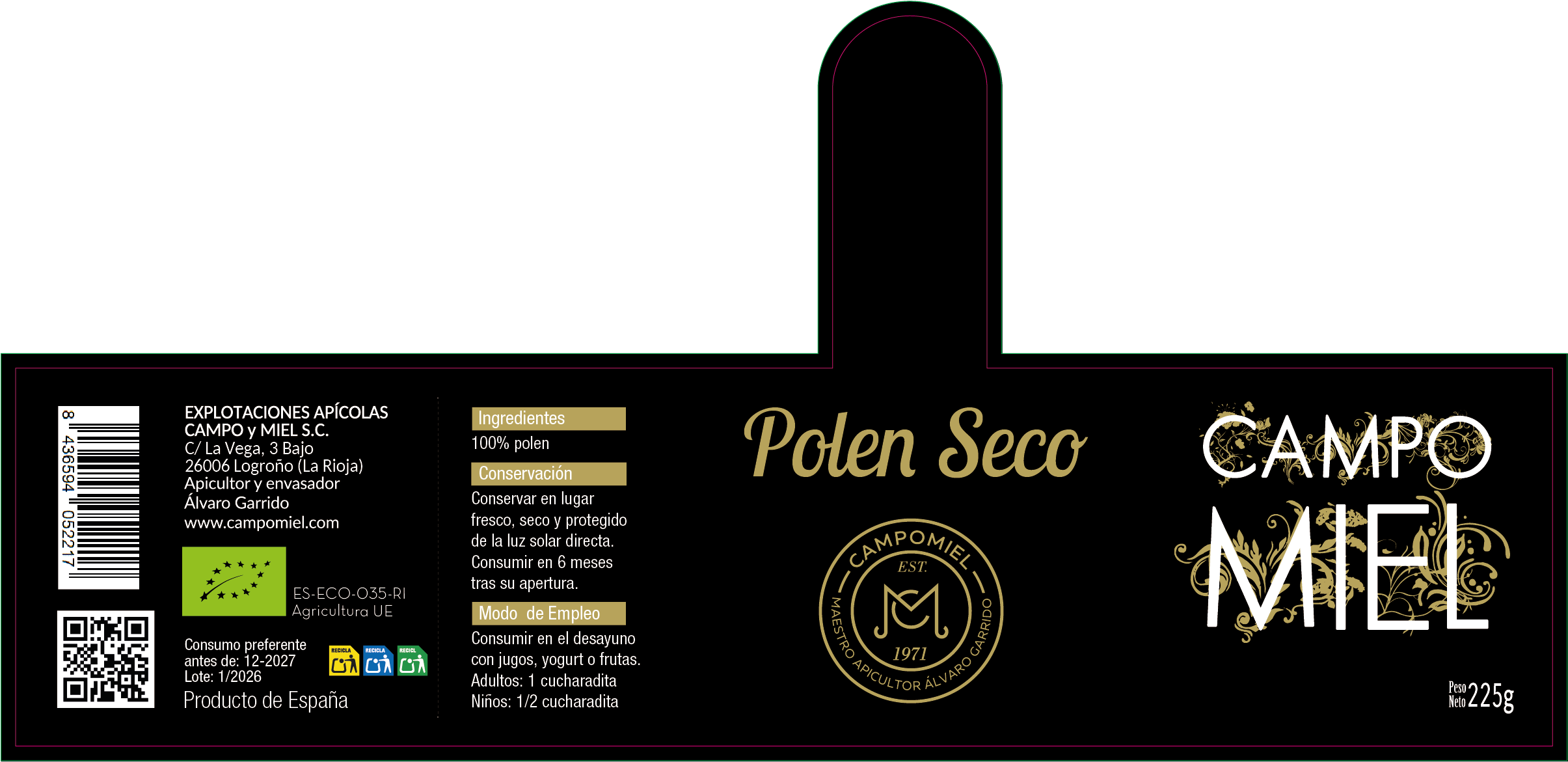 Polen Seco ECO Campomiel 225gr