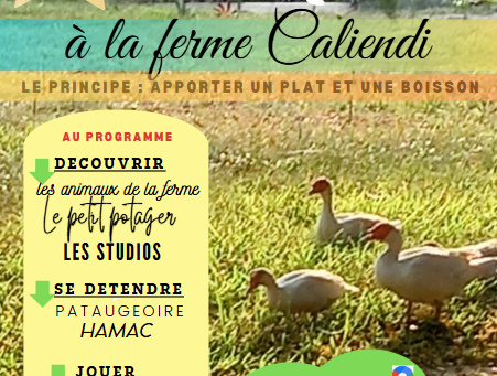 DEJEUNER PARTAGE A LA FERME CALIENDI
