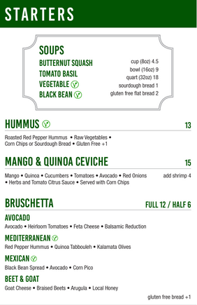 Menu | Seasalt