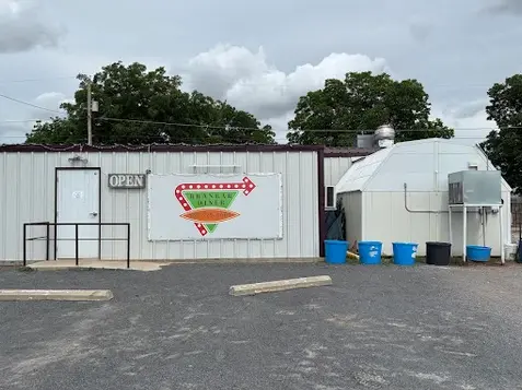 The welcoming storefront of Branbar Diner, a classic hometown restaurant in Sayre, Oklahoma.