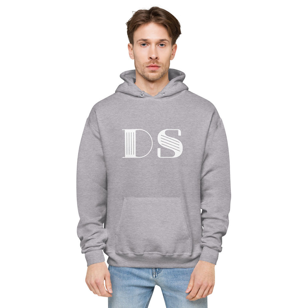 Thumbnail: Unisex Hoodie: White DS Logo