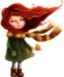 otoño de la muchacha