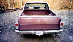 1966 Ranchero before project, faded maroon color.