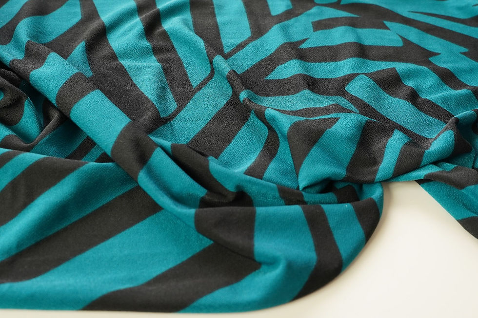 Thumbnail: ABSTRACT GEOMETRIC LINES PRINTS LEMONSKIN POLYESTER KNIT-TAG1161