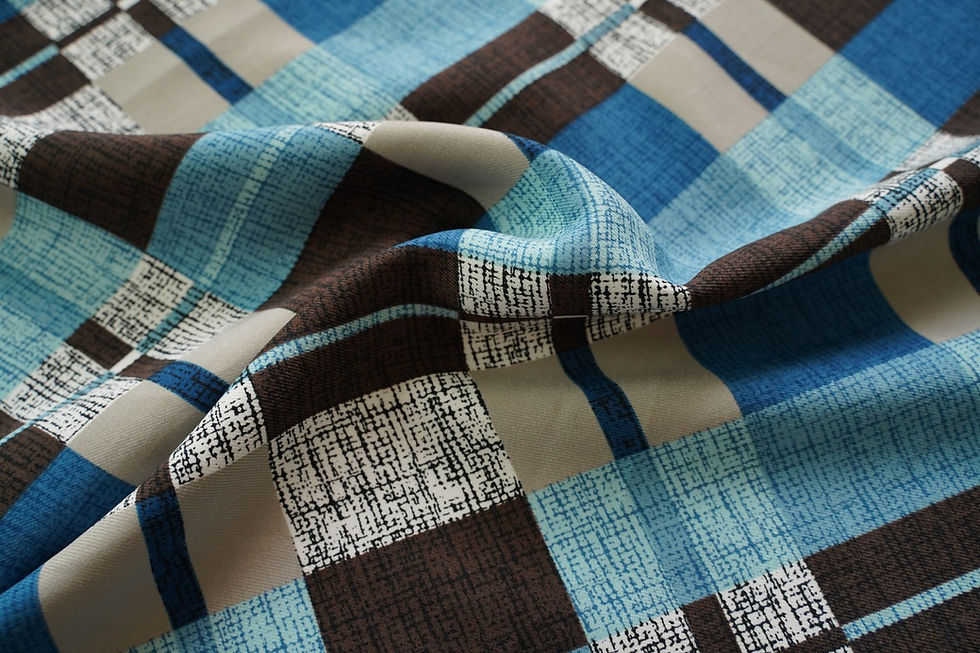 Thumbnail: POLYRAYON TWILL PLAIDS - 188237