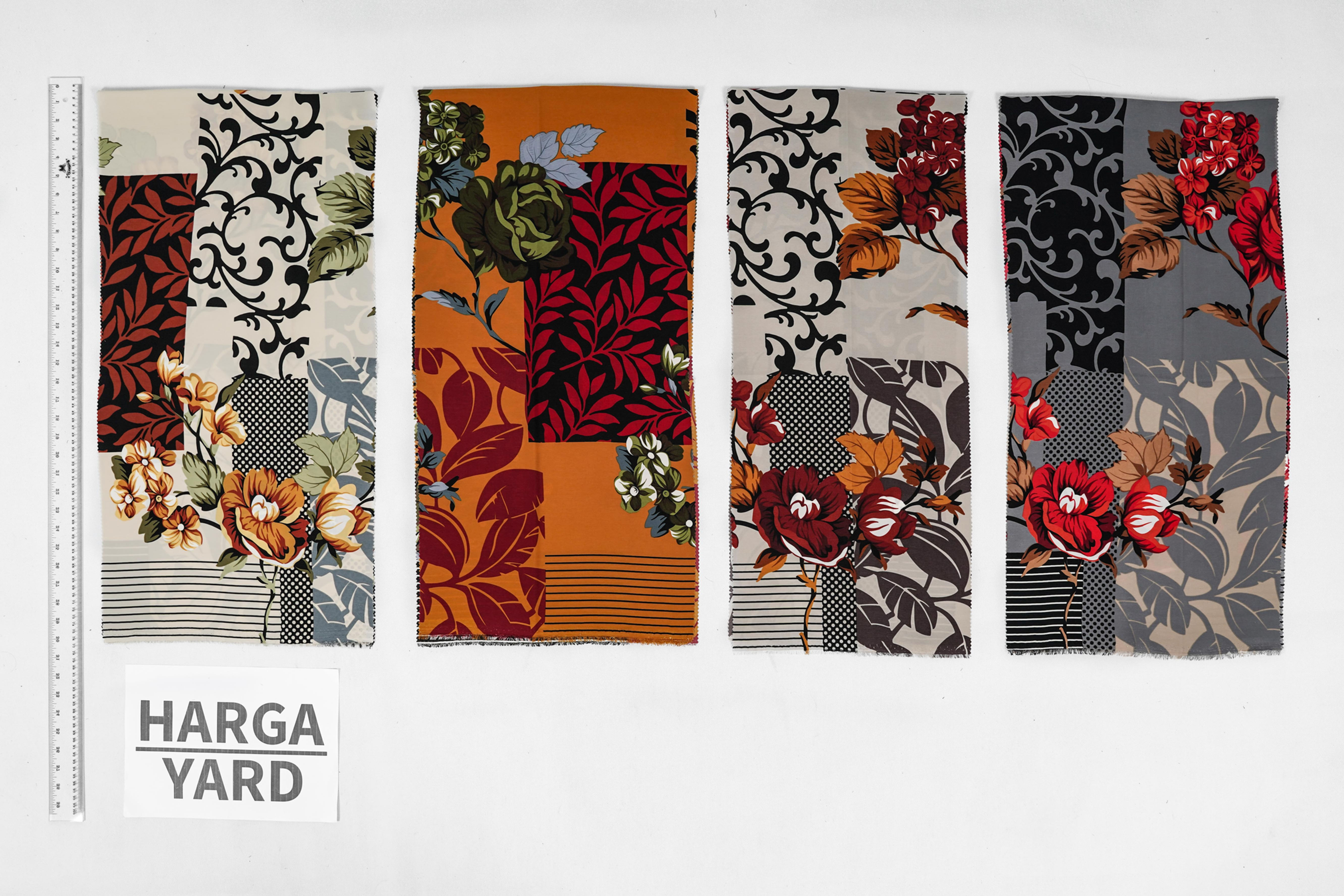 POLY RAYON MOTIF FLORAL - TPE547