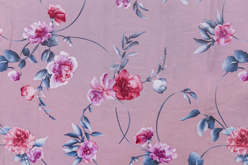 Thumbnail: RAYON CHALLIS MOTIF FLORAL - L10918