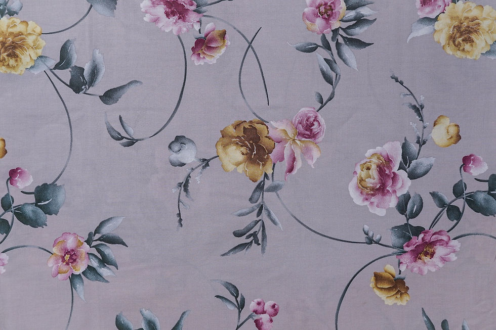 Thumbnail: RAYON CHALLIS MOTIF FLORAL - L10918