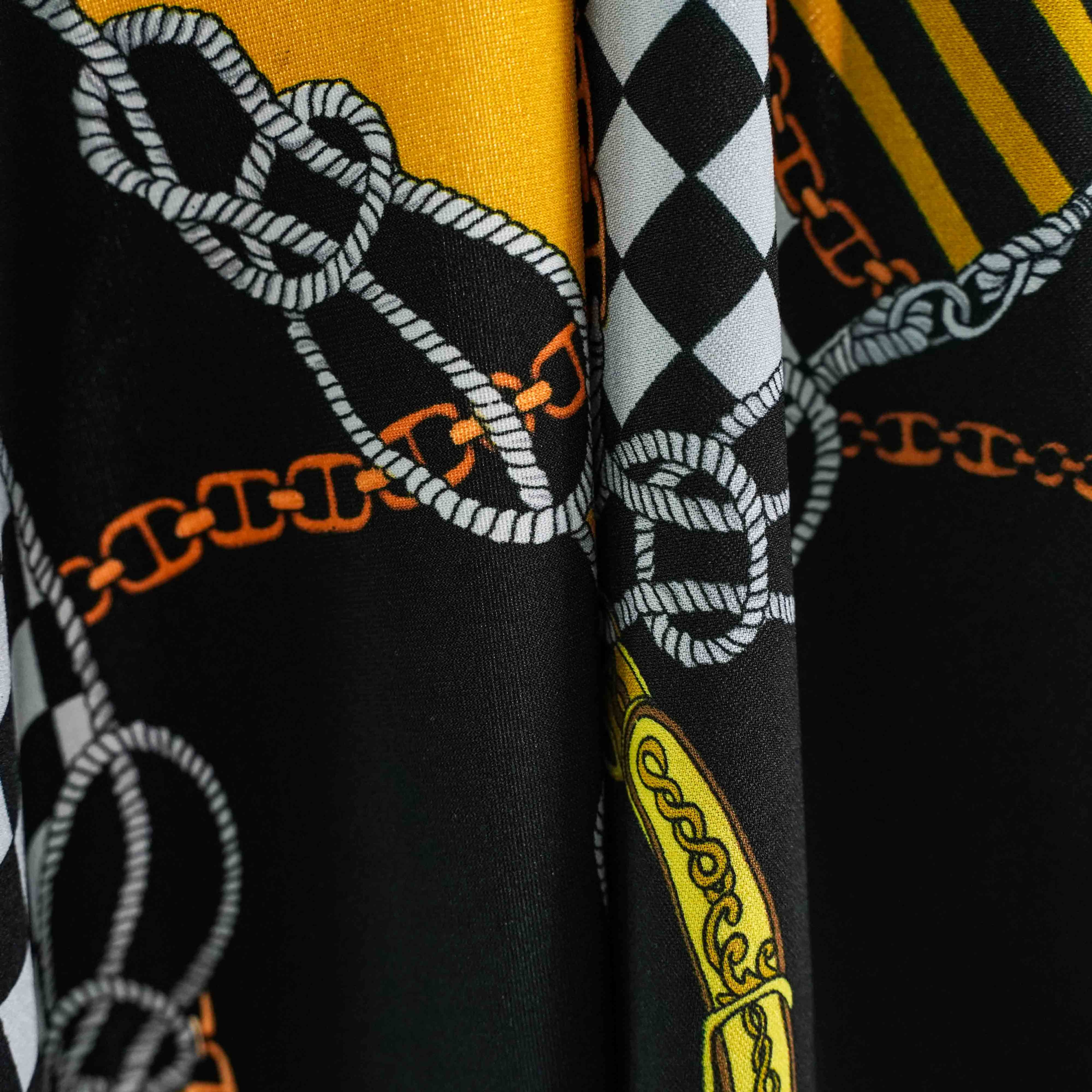 BAROQUE CHAIN PRINTS POLYESTER WOVEN-175779