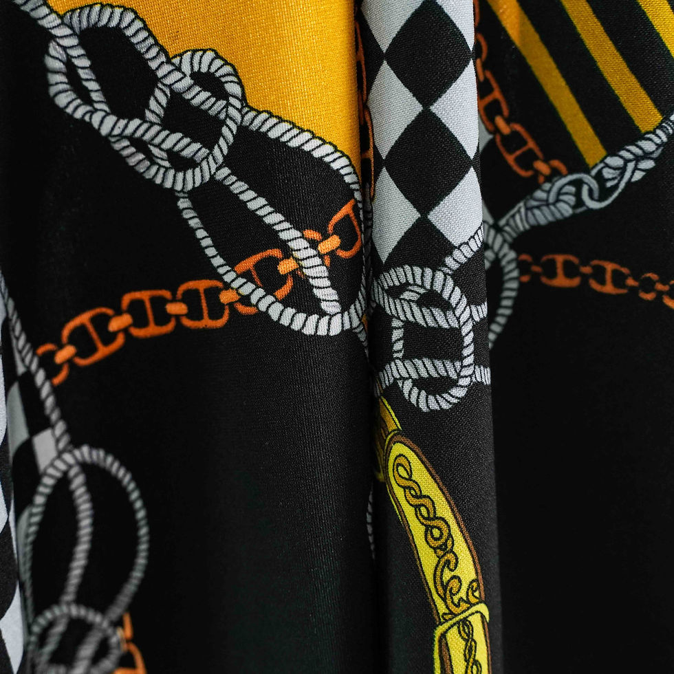 Thumbnail: BAROQUE CHAIN PRINTS POLYESTER WOVEN-175779