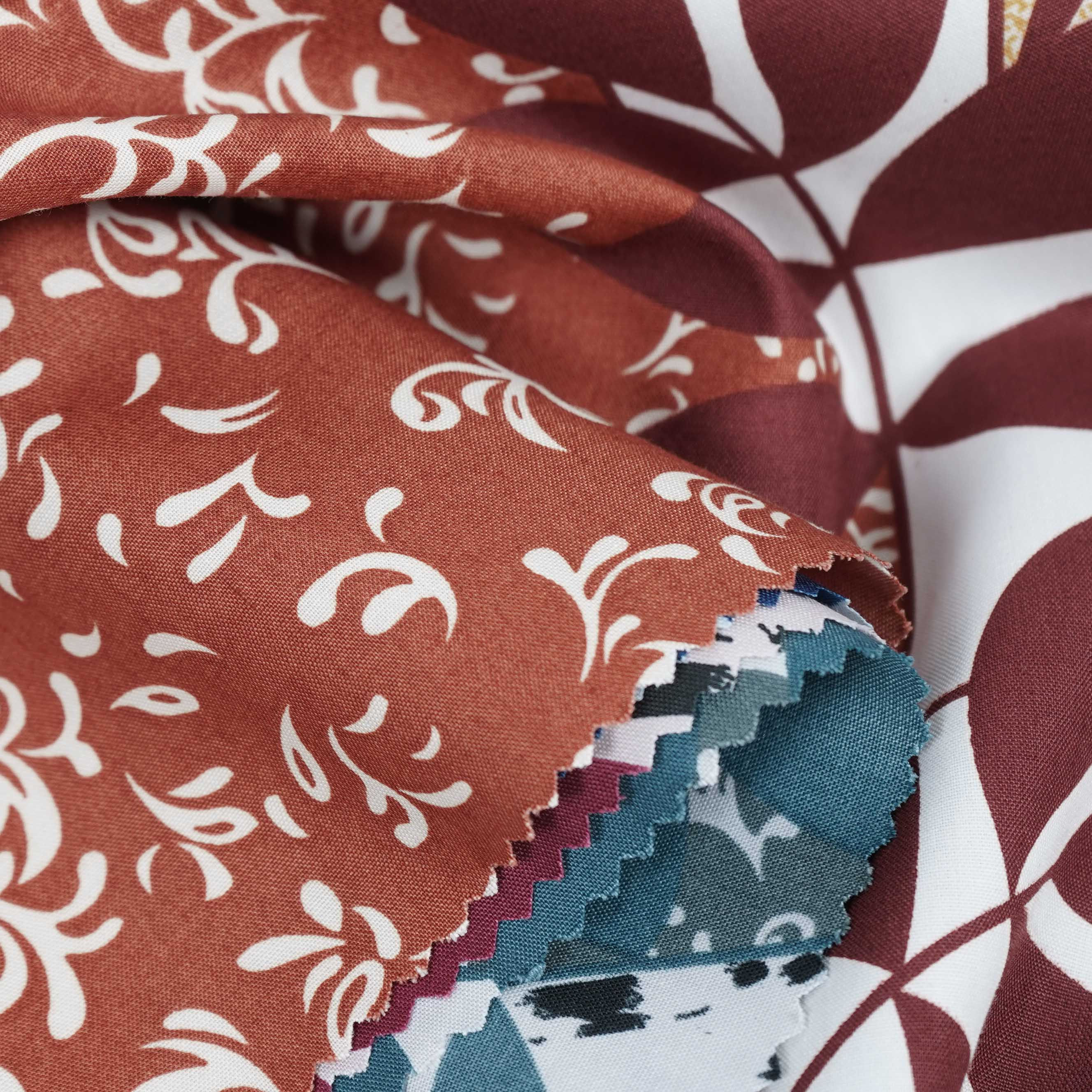 BOTANICAL PATTERN RAYON BLEND WOVEN-3044