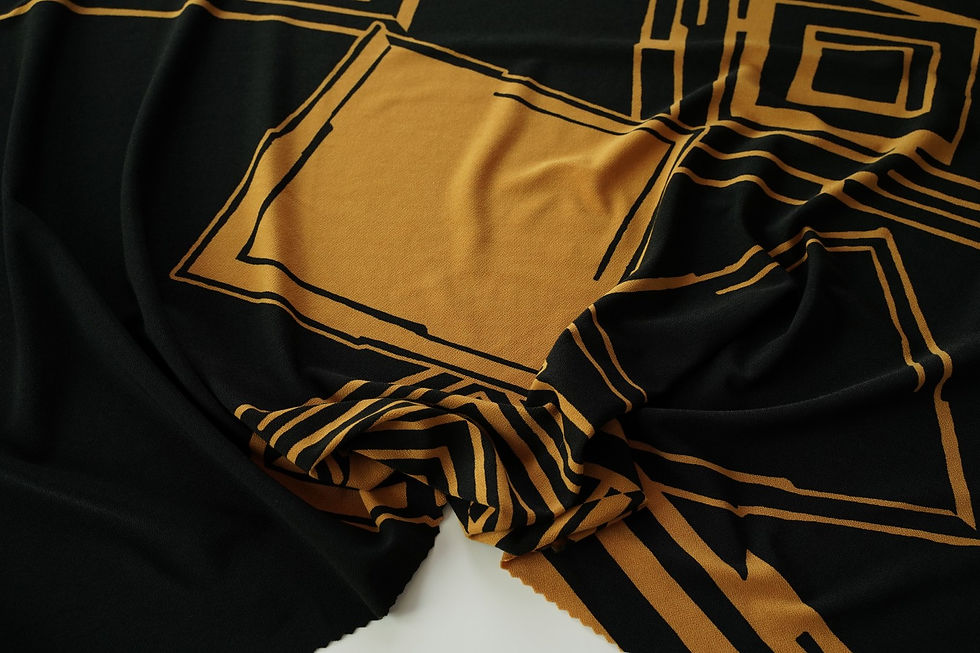 Thumbnail: SIDE ABSTRACT GEOMETRIC PRINTS LEMONSKIN POLYESTER KNIT-TJE1419