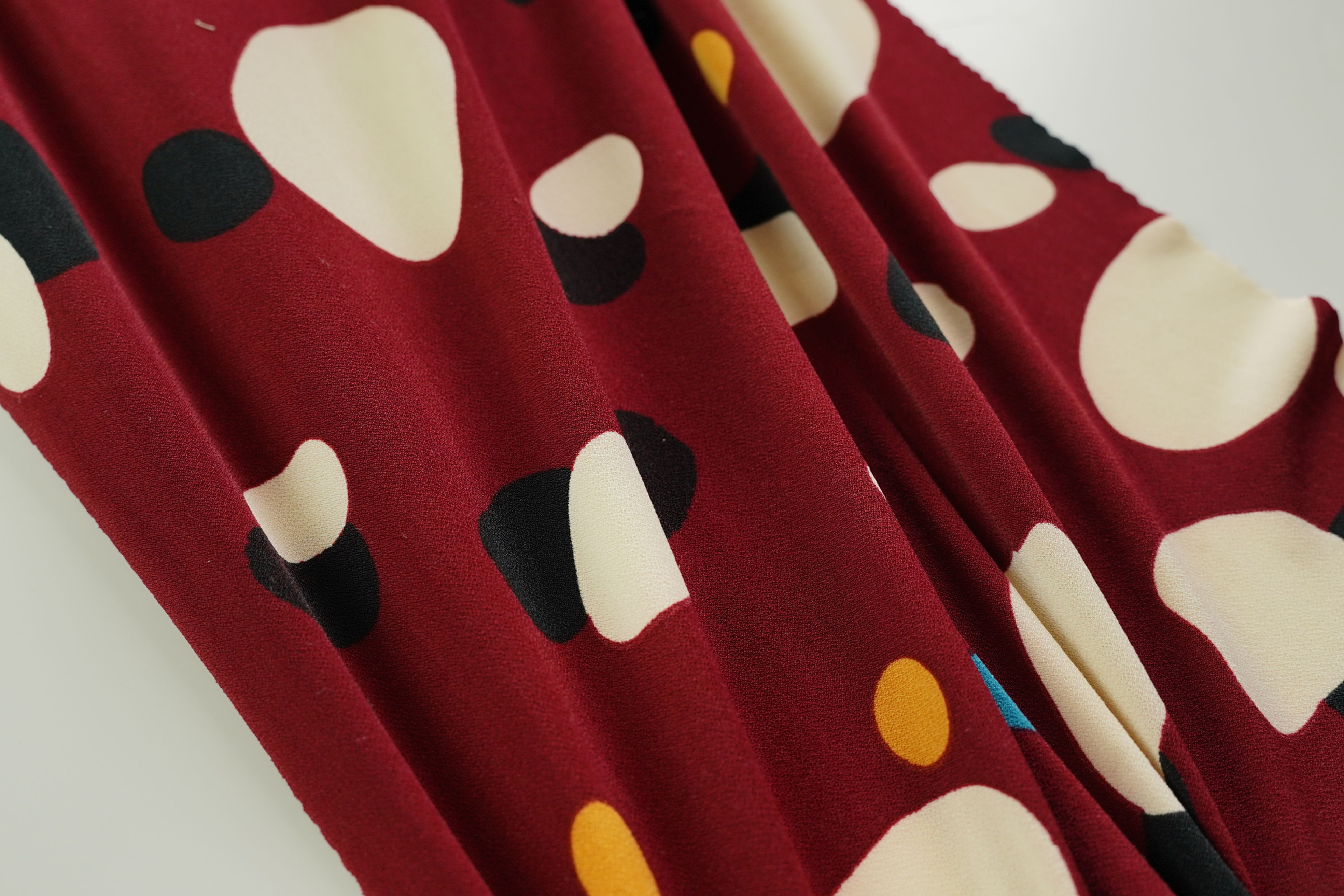 VARIETY POLKADOT PRINTS LEMONSKIN POLYESTER KNIT