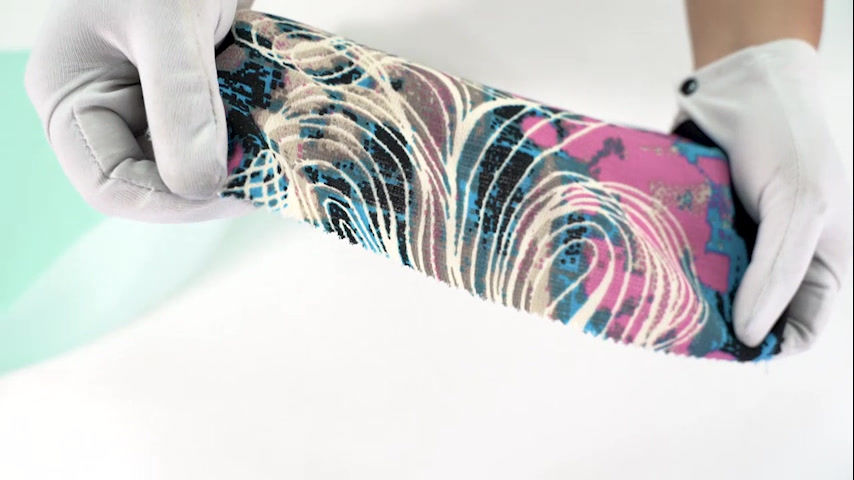 Thumbnail: ABSTRACT SWIRL LAYERS LINEN POLYSTER WOVEN-3136