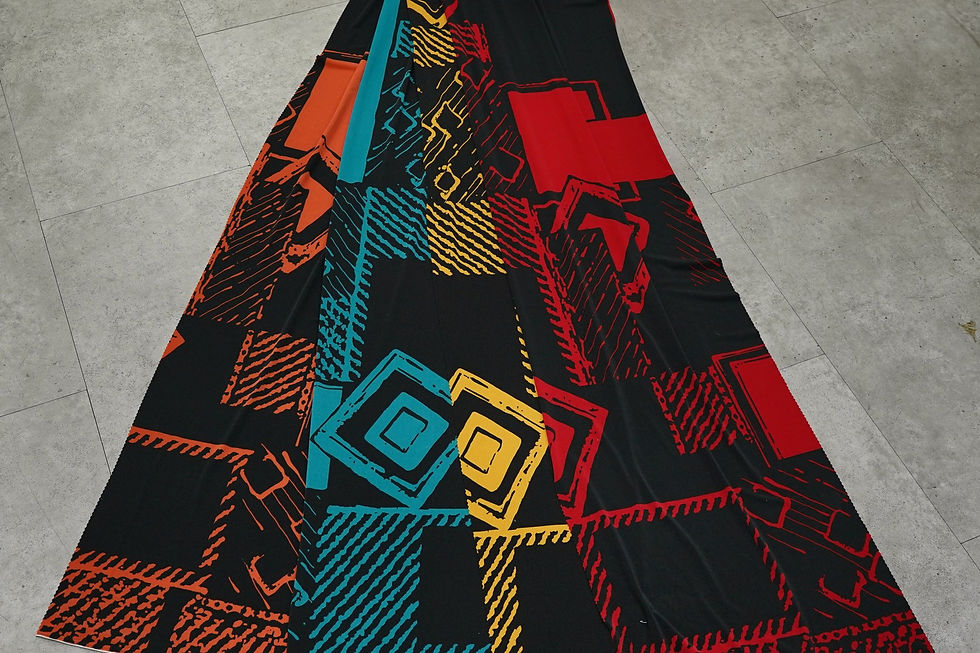 Thumbnail: GEOMETRIC PRINT JERSEY KNIT-TOK1514